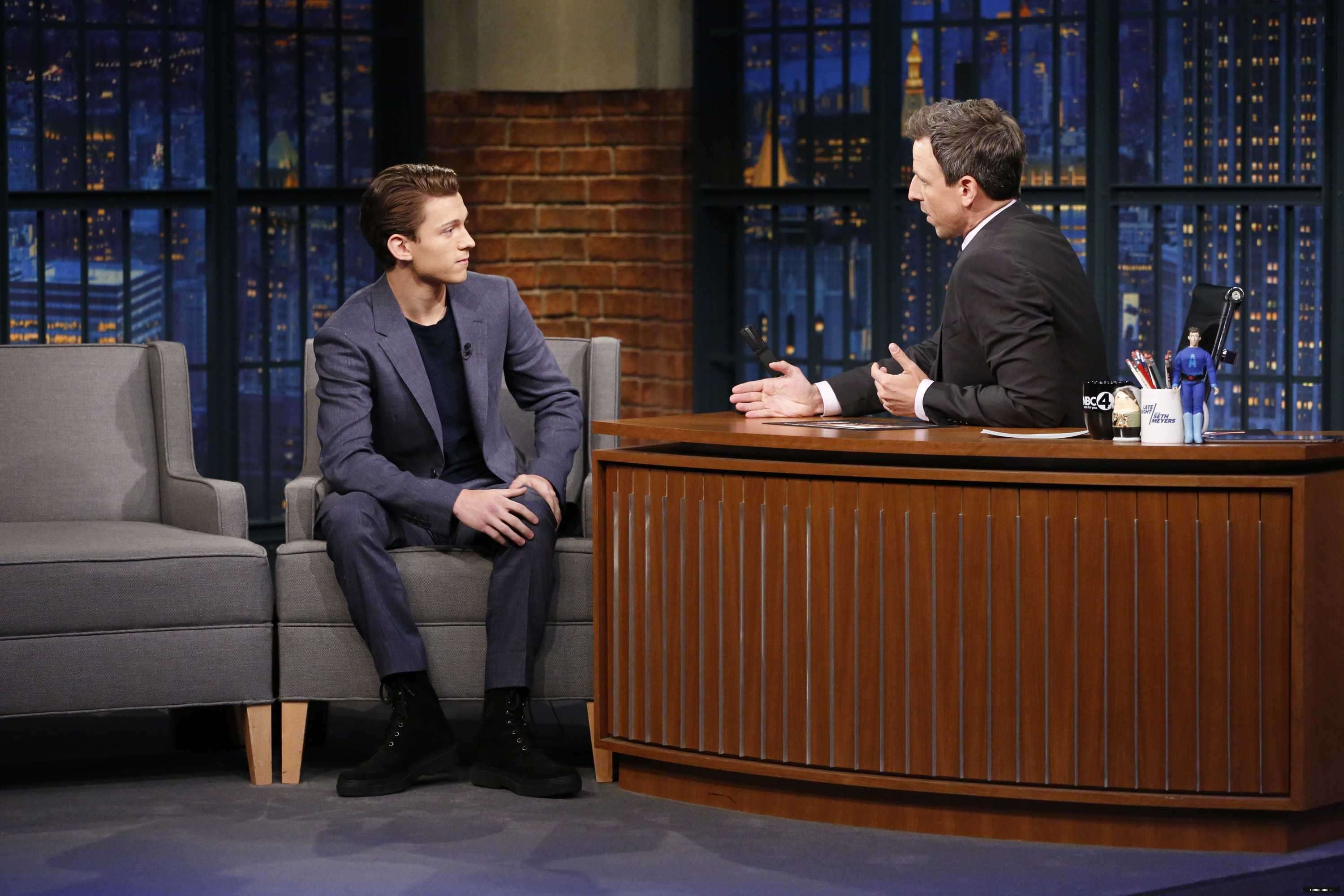 June 27 Visits Late Night With Seth Meyers 2237 Tom Holland Fan 